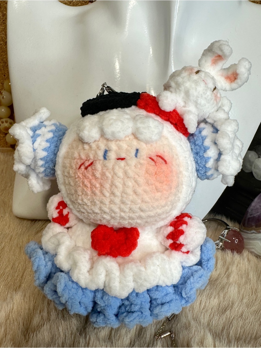 Adorable Doll, Bag Charm or Key Holder, Brand New